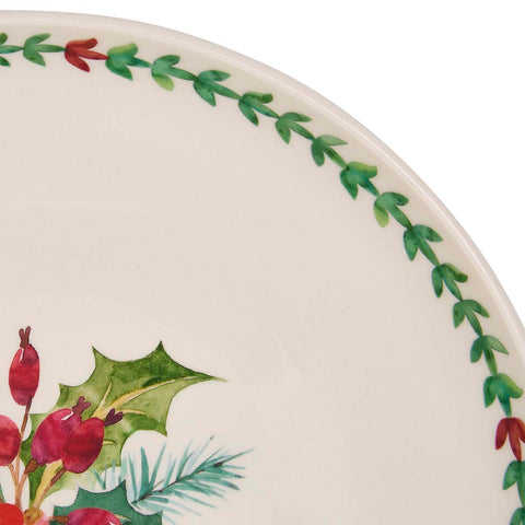 NEW - Portmeirion - Botanic Garden - Christmas - Salad Plate - Holly & Border