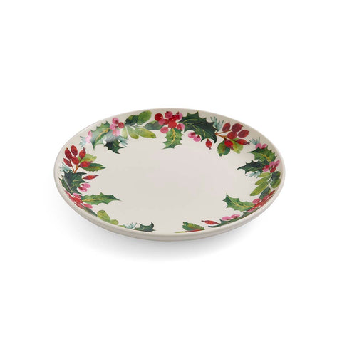 NEW - Portmeirion - Botanic Garden - Christmas - Salad Plate - Holly & Berries