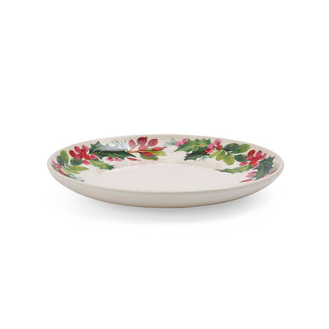 NEW - Portmeirion - Botanic Garden - Christmas - Salad Plate - Holly & Berries