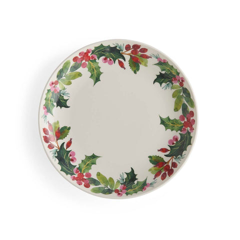 NEW - Portmeirion - Botanic Garden - Christmas - Salad Plate - Holly & Berries