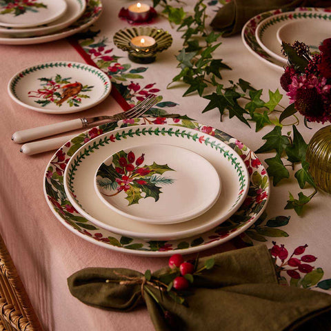 NEW - Portmeirion - Botanic Garden - Christmas - Set of 2 Side Plates - Holly