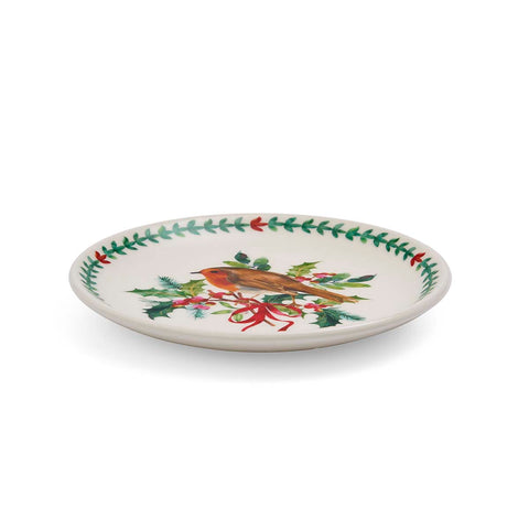 NEW - Portmeirion - Botanic Garden - Christmas - Set of 2 Side Plates - Robin
