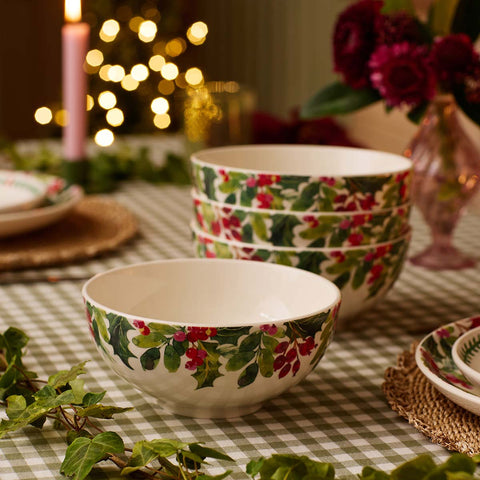 NEW - Portmeirion - Botanic Garden - Christmas - Bowl - Holly