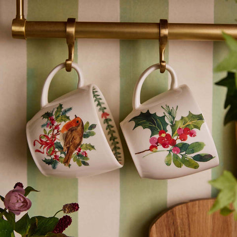NEW - Portmeirion - Botanic Garden - Christmas - Latte Mug - Holly