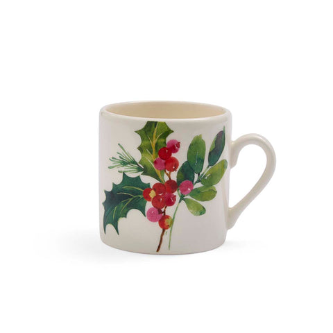 NEW - Portmeirion - Botanic Garden - Christmas - Set of 2 Espresso Cups - Holly