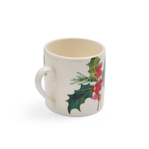NEW - Portmeirion - Botanic Garden - Christmas - Set of 2 Espresso Cups - Holly