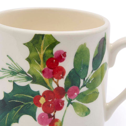 NEW - Portmeirion - Botanic Garden - Christmas - Set of 2 Espresso Cups - Holly