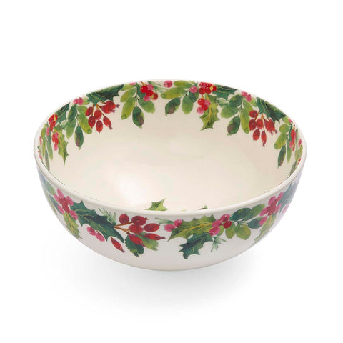 NEW - Portmeirion - Botanic Garden - Christmas - Salad Bowl - Holly