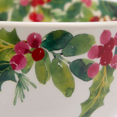 NEW - Portmeirion - Botanic Garden - Christmas - Salad Bowl - Holly