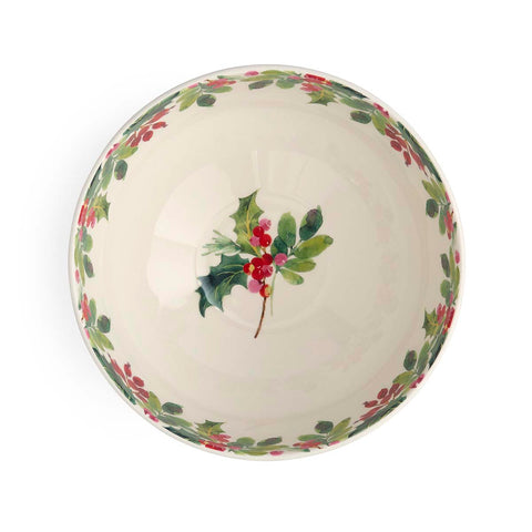 NEW - Portmeirion - Botanic Garden - Christmas - Salad Bowl - Holly