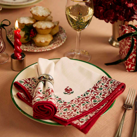 NEW - Spode - Christmas Tree Yuletide - Set of 2 Napkins