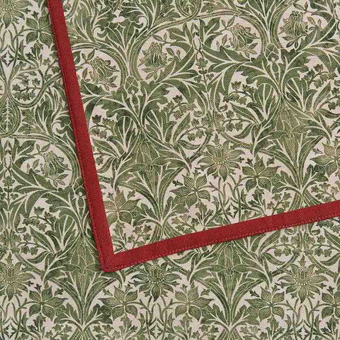 NEW - Spode - Morris & Co - Set of 2 Napkins - Bluebell Red & Green