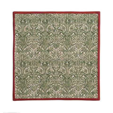 NEW - Spode - Morris & Co - Set of 2 Napkins - Bluebell Red & Green