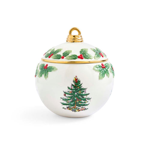 NEW - Spode Christmas Tree - Bauble Cookie Jar - 8"