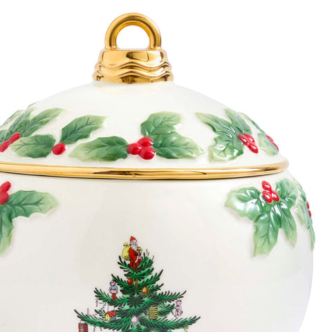 NEW - Spode Christmas Tree - Bauble Cookie Jar - 8"