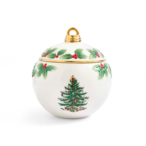 NEW - Spode Christmas Tree - Bauble Cookie Jar - 8"