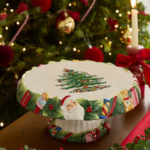 NEW - Spode Christmas Memories - Footed Cake Plate