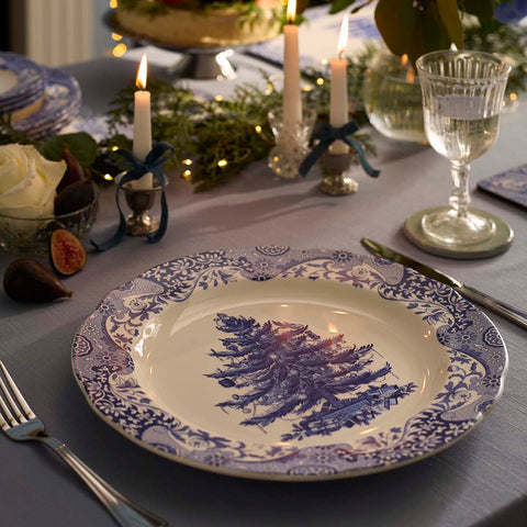 NEW - Spode - Blue Italian Christmas Tree - Charger