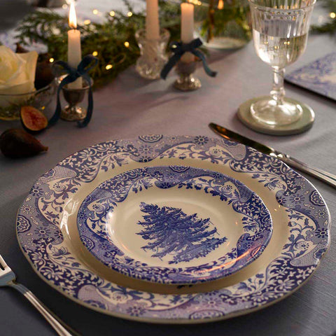 NEW - Spode - Blue Italian Christmas Tree - Charger