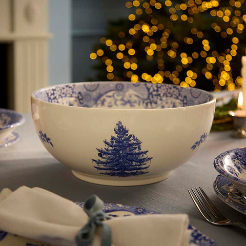NEW - Spode - Blue Italian Christmas - Large Deep Round Bowl  27cm / 10.5"