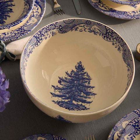 NEW - Spode - Blue Italian Christmas - Large Deep Round Bowl  27cm / 10.5"