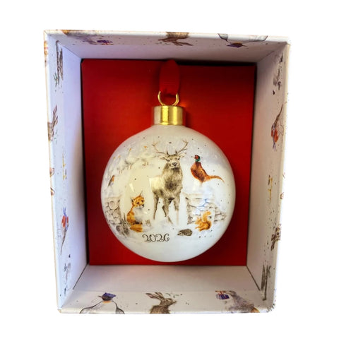 NEW - LIMITED EDITION - Wrendale - Christmas - Bauble Decoration - Annual 2026 Snow Place Like Home