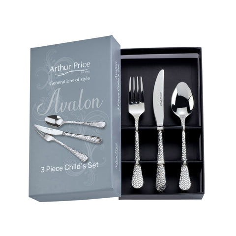 NEW - Arthur Price - Avalon - Stainless Steel - 3 Piece Child Set