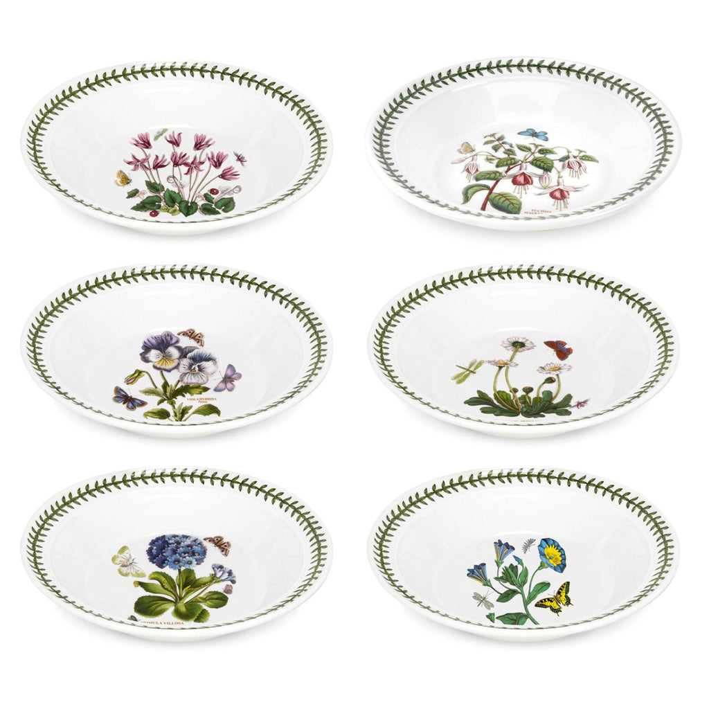 Botanic Garden - Set of 6 Rimmed Soup Bowls