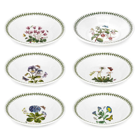 Botanic Garden - Set of 6 Rimmed Soup Bowls