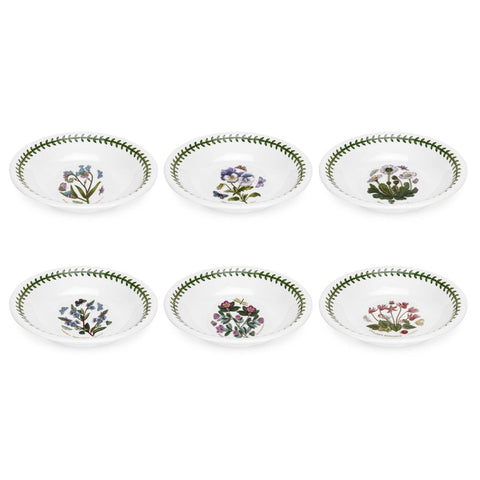 Botanic Garden - Set of 6 Shallow Bowls - 18cm / 7"