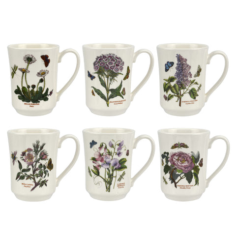 Botanic Garden - Set of 6 Flared Tankard Mugs - 390ml