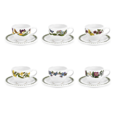 Botanic Garden - Set of 6 Espresso Cups & Saucers