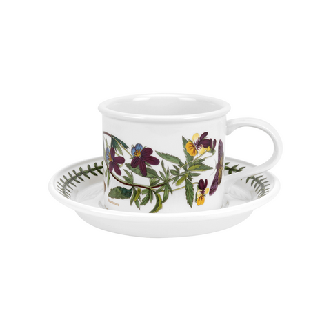 Botanic Garden - Tea Cup & Saucer - ( D )  Drum Shape