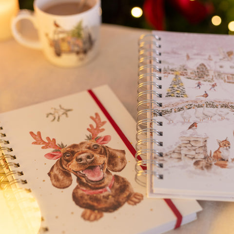 NEW - Wrendale - Christmas - Spiral Bound Blank Notebook - A5