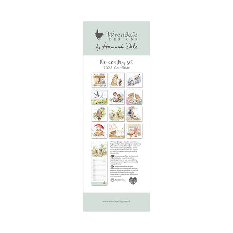 NEW - Wrendale - The Country Set - Slim Calendar - 2025