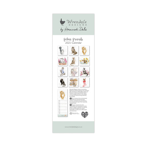 Wrendale - Feline Friends - Slim Calendar - 2025
