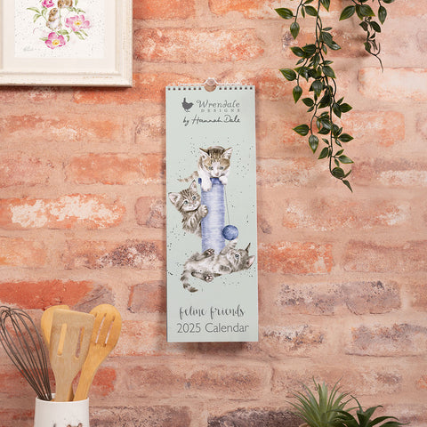 NEW - Wrendale - Feline Friends - Slim Calendar - 2025