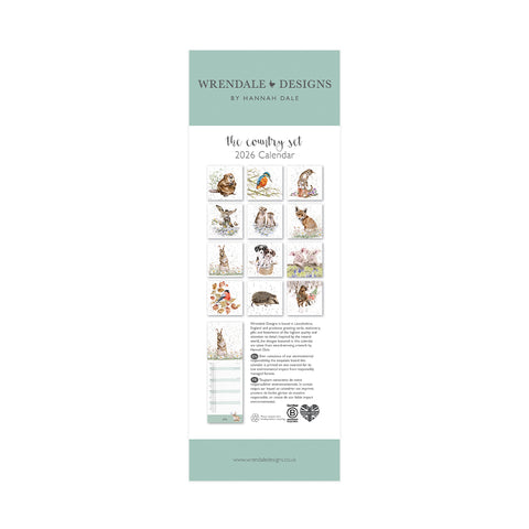 Wrendale - The Country Set - Slim Calendar - 2026