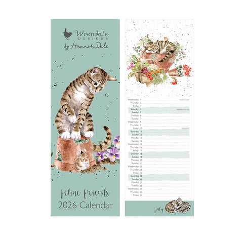 Wrendale - Feline Friends - Slim Calendar - 2026