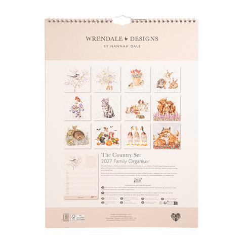 NEW - Wrendale - Family Organiser Calendar - 2027
