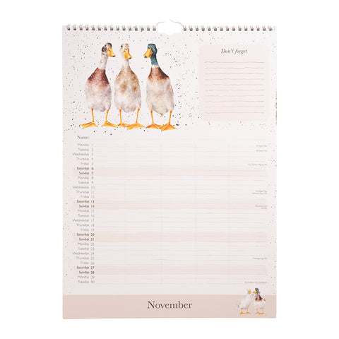 NEW - Wrendale - Family Organiser Calendar - 2027