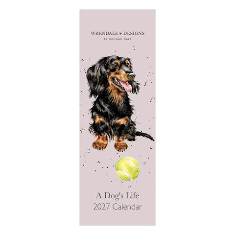 NEW - Wrendale - A Dog's Life - Slim Calendar - 2027