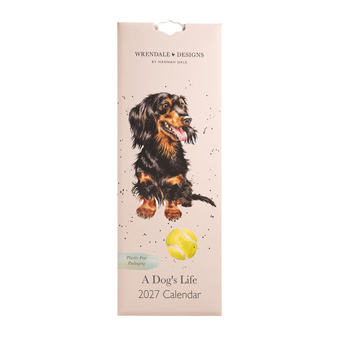NEW - Wrendale - A Dog's Life - Slim Calendar - 2027