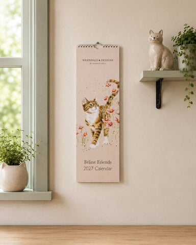 NEW - Wrendale - Feline Friends - Slim Calendar - 2027