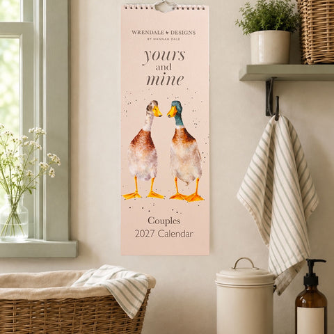NEW - Wrendale - Yours and Mine Couples - Slim Calendar - 2027