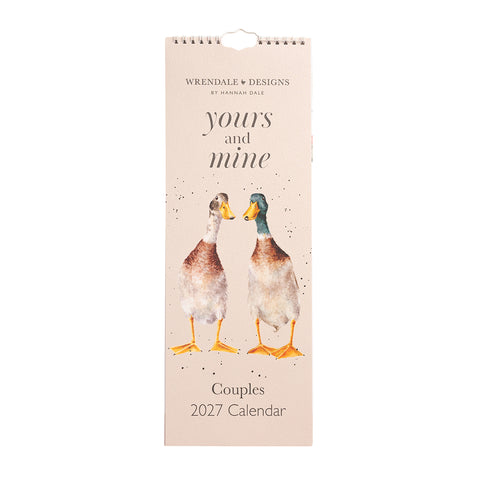 NEW - Wrendale - Yours and Mine Couples - Slim Calendar - 2027