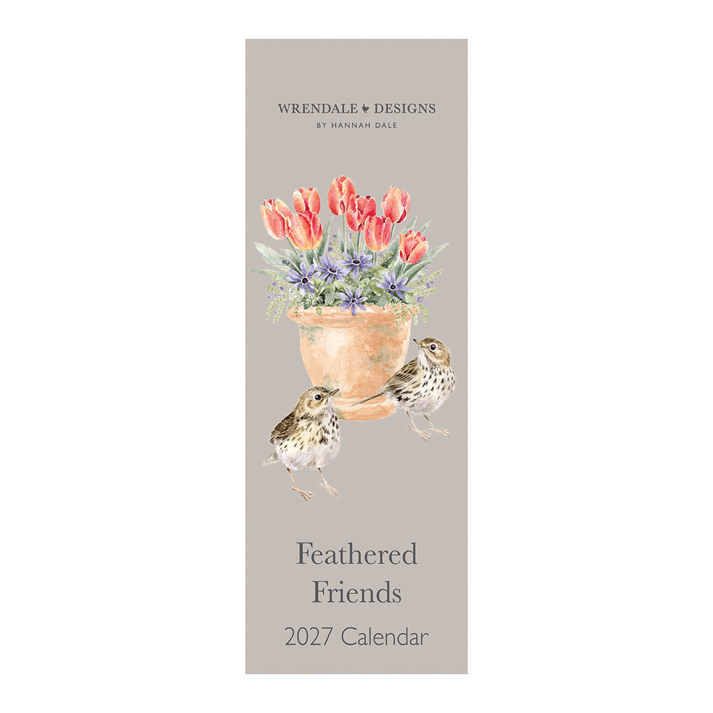NEW - Wrendale - Feathered Friends - Slim Calendar - 2027