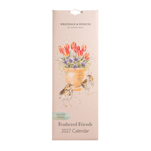 NEW - Wrendale - Feathered Friends - Slim Calendar - 2027