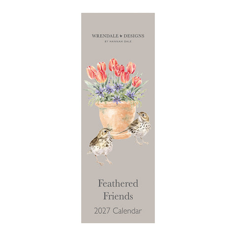 NEW - Wrendale - Feathered Friends - Slim Calendar - 2027