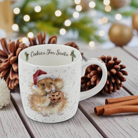NEW - SPECIAL OFFER - LIMITED STOCK  - Wrendale - Christmas - Large Fine Bone China Mug - Cookies for Santa Hamster